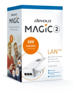 Devolo Magic 2 LAN Triple Starter Kit + Uitbreiding (Geen WiFi) -Nintendo Winkel 1327341