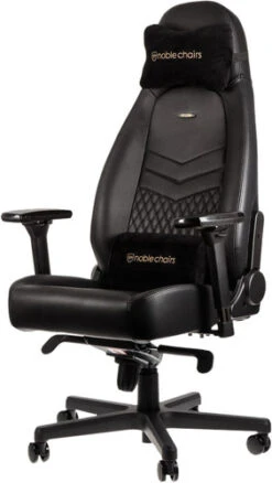 Noblechairs ICON Echtlederen Gaming Stoel Zwart
