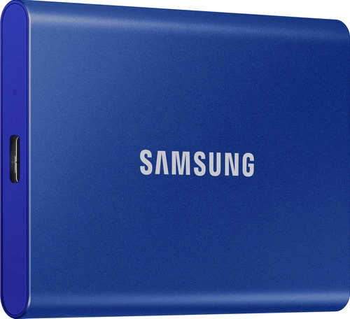 Samsung Portable SSD T7 500GB Blauw 1 Samsung Portable SSD T7 500GB Blauw