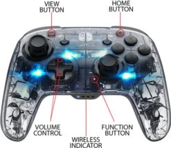 Afterglow Draadloze Deluxe Controller Nintendo Switch Zilver -Nintendo Winkel 1481428