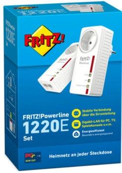 AVM FRITZ!Powerline 1220E Set International Geen WiFi 1200 Mbps 2 Adapters -Nintendo Winkel 1597245