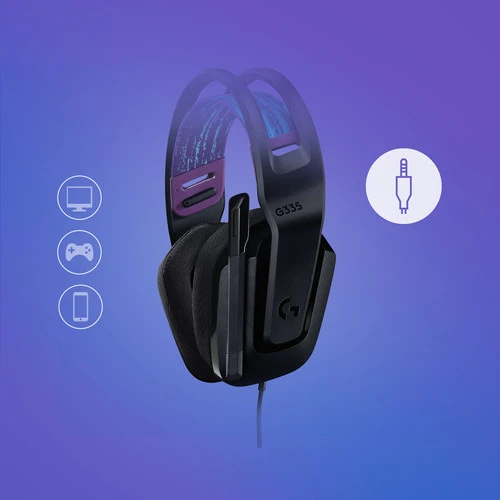Logitech G335 Bedrade Gaming Headset Zwart 9 Logitech G335 Bedrade Gaming Headset Zwart - Afbeelding 9
