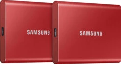 Samsung T7 Portable SSD 2TB Rood - Duo Pack