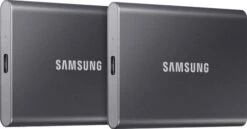 Samsung T7 Portable SSD 1TB Grijs - Duo Pack