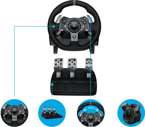 Logitech G920 Driving Force - Racestuur Voor Xbox Series X|S, Xbox One & PC 6 Logitech G920 Driving Force - Racestuur Voor Xbox Series X|S, Xbox One & PC - Afbeelding 6