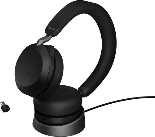 Jabra Evolve2 75 USB C Draadloze Office Headset Met Oplaadstandaard Zwart 1 Jabra Evolve2 75 USB C Draadloze Office Headset Met Oplaadstandaard Zwart