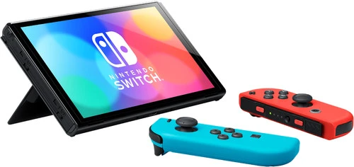 Nintendo Switch OLED Rood/Blauw + Just Dance 2024 2 Nintendo Switch OLED Rood/Blauw + Just Dance 2024 - Afbeelding 2