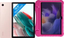 Samsung Galaxy Tab A8 32GB Wifi Roségoud + Just In Case Kids Cover Roze