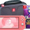 Nintendo Switch Lite Koraal + Pokémon Violet + Bigben Beschermtas