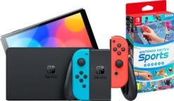 Nintendo Switch OLED Rood/Blauw + Nintendo Switch Sports