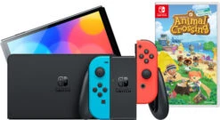 Nintendo Switch OLED Rood/Blauw + Animal Crossing New Horizons