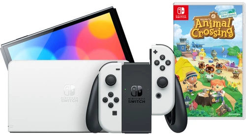 Nintendo Switch OLED Wit + Animal Crossing New Horizons 1 Nintendo Switch OLED Wit + Animal Crossing New Horizons