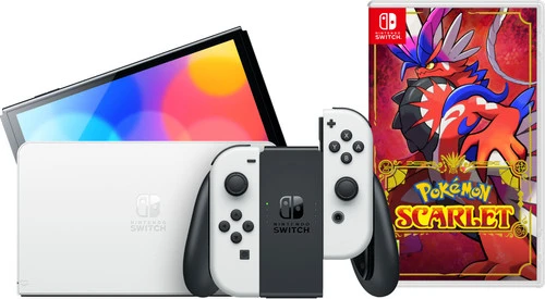 Nintendo Switch OLED Wit + Pokémon Scarlet 1 Nintendo Switch OLED Wit + Pokémon Scarlet