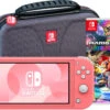 Nintendo Switch Lite Koraal + Mario Kart 8 Deluxe + Bigben Beschermtas