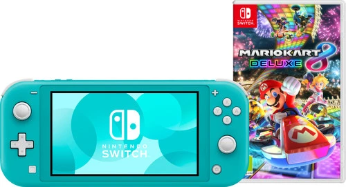 Nintendo Switch Lite Turquoise + Mario Kart 8 Deluxe Switch 1 Nintendo Switch Lite Turquoise + Mario Kart 8 Deluxe Switch