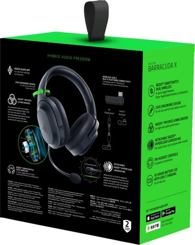 Razer Barracuda X Wireless Gaming Headset - Zwart (2022) 9 Razer Barracuda X Wireless Gaming Headset - Zwart (2022) - Afbeelding 9