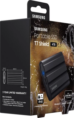 Samsung T7 Shield 4TB Zwart 12 Samsung T7 Shield 4TB Zwart - Afbeelding 12