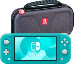 Nintendo Switch Lite Turquoise + Bigben Officiële Nintendo Switch Lite Beschermtas