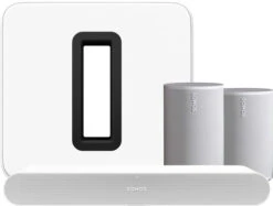 Sonos Ray Wit + 2x Era 100 Wit + Sub G3 Wit