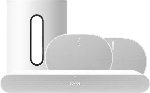 Sonos Ray Wit + 2x Era 300 Wit + Sub Mini Wit 1 Sonos Ray Wit + 2x Era 300 Wit + Sub Mini Wit