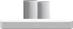 Sonos Beam Gen2 Wit + 2x Era 100 Wit