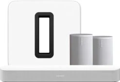 Sonos Beam Wit + 2x Era 100 Wit + Sub G3 Wit