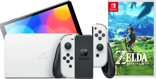 Nintendo Switch OLED Wit + The Legend Of Zelda: Breath Of The Wild 1 Nintendo Switch OLED Wit + The Legend Of Zelda: Breath Of The Wild