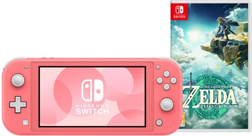 Nintendo Switch Lite Koraal + Zelda: Tears Of The Kingdom 1 Nintendo Switch Lite Koraal + Zelda: Tears Of The Kingdom