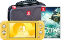 Nintendo Switch Lite Geel+ Zelda: Tears Of The Kingdom + Bigben Beschermhoes