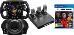 Thrustmaster T300 RS Servo + Ferrari F1 Add-On + T-3PM Pedalen + F1 23 PS4