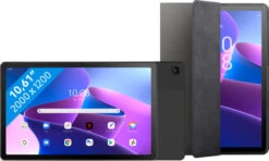 Lenovo Tab M10 Plus (3e Generatie) 10.6 Inch 64GB Wifi Grijs + Book Case Grijs