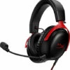 HyperX Cloud III Wired Gaming Headset - Zwart/Rood (PC, PS5, Xbox Series X/S)