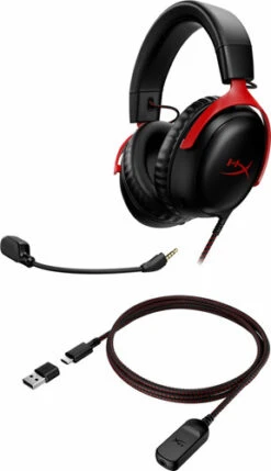 HyperX Cloud III Wired Gaming Headset - Zwart/Rood (PC, PS5, Xbox Series X/S) 15 HyperX Cloud III Wired Gaming Headset - Zwart/Rood (PC, PS5, Xbox Series X/S) -Nintendo Winkel 1935170