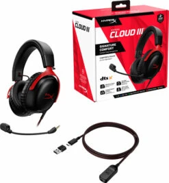 HyperX Cloud III Wired Gaming Headset - Zwart/Rood (PC, PS5, Xbox Series X/S) 17 HyperX Cloud III Wired Gaming Headset - Zwart/Rood (PC, PS5, Xbox Series X/S) -Nintendo Winkel 1935174
