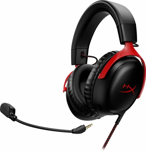 HyperX Cloud III Wired Gaming Headset - Zwart/Rood (PC, PS5, Xbox Series X/S) 5 HyperX Cloud III Wired Gaming Headset - Zwart/Rood (PC, PS5, Xbox Series X/S) - Afbeelding 5