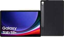 Samsung Galaxy Tab S9 Plus 12.4 Inch 256GB Wifi Crème + Book Case Zwart