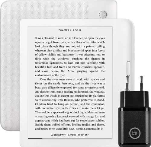Kobo Libra 2 Wit + BlueBuilt Oplader 1 Kobo Libra 2 Wit + BlueBuilt Oplader