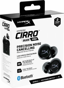 HyperX Cirro Buds Pro True Draadloze Gaming Oortjes - Zwart -Nintendo Winkel 1956310