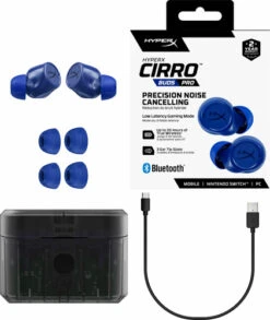 HyperX Cirro Buds Pro True Draadloze Gaming Oortjes - Blauw -Nintendo Winkel 1956322