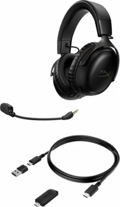 HyperX Cloud III Wireless Gaming Headset - Zwart (PC, PS5, PS4) -Nintendo Winkel 1960416