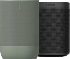 Sonos Move 2 Groen + Sonos One SL Zwart