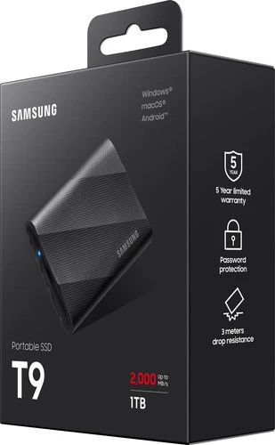 Samsung T9 Portable SSD 1TB Zwart 12 Samsung T9 Portable SSD 1TB Zwart - Afbeelding 12