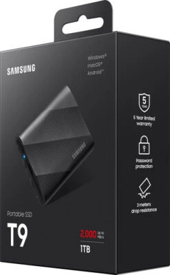 Samsung T9 Portable SSD 1TB Zwart - Duo-Pack -Nintendo Winkel 1976602