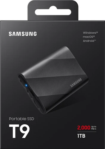 Samsung T9 Portable SSD 1TB Zwart 9 Samsung T9 Portable SSD 1TB Zwart - Afbeelding 9