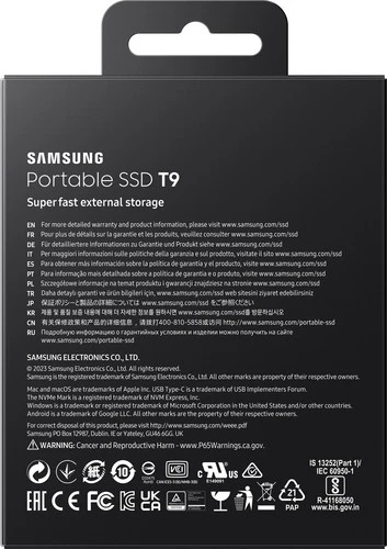 Samsung T9 Portable SSD 1TB Zwart 10 Samsung T9 Portable SSD 1TB Zwart - Afbeelding 10