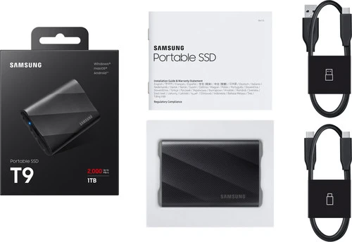 Samsung T9 Portable SSD 1TB Zwart 8 Samsung T9 Portable SSD 1TB Zwart - Afbeelding 8