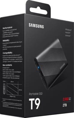 Samsung T9 Portable SSD 2TB Zwart - Duo-Pack -Nintendo Winkel 1976626 1