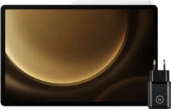 Samsung Galaxy Tab S9 FE Plus 256GB Wifi Zilver + BlueBuilt Oplader