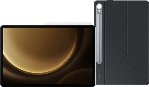 Samsung Galaxy Tab S9 FE Plus 256GB Wifi Zilver + Book Case Zwart 1 Samsung Galaxy Tab S9 FE Plus 256GB Wifi Zilver + Book Case Zwart