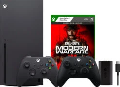 MICROSOFT Xbox Series X + Call Of Duty: Modern Warfare III + Controller Zwart + Play & Charge Kit